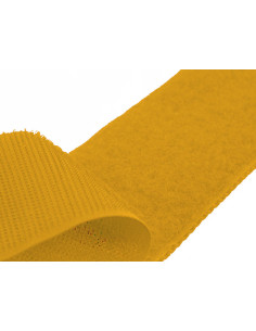 Ruban auto-agrippant à coudre jaune 20 mm de large au mètre