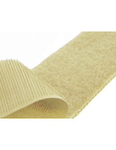 Ruban auto-agrippant à coudre beige 20 mm de large au mètre