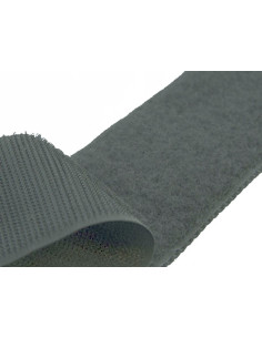 Ruban auto-agrippant à coudre Gris foncé 20 mm de large au mètre