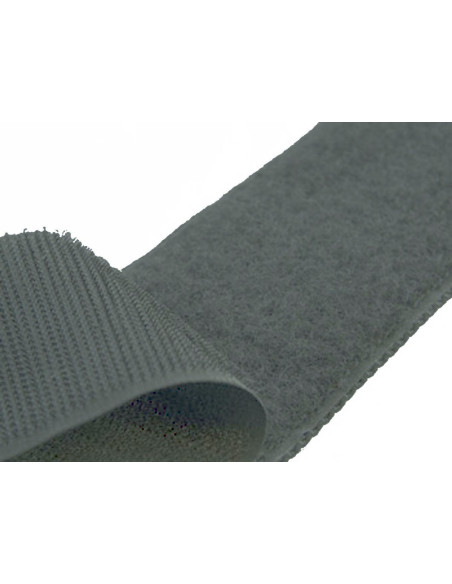 Ruban auto-agrippant à coudre Gris foncé 20 mm de large au mètre