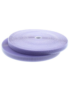 Ruban auto-agrippant à coudre parme 20 mm de large rouleau de 25 mètres