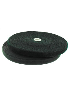 Ruban auto-agrippant à coudre vert bouteille 20 mm de large rouleau de 25 mètres