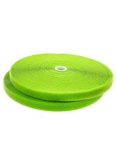 Ruban auto-agrippant à coudre vert anis 20 mm de large rouleau de 25 mètres