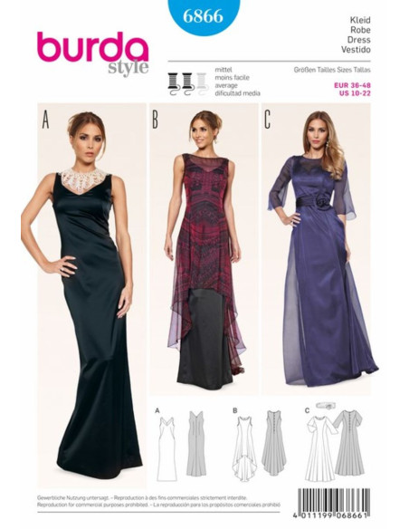 Patron de robe - Burda 6866