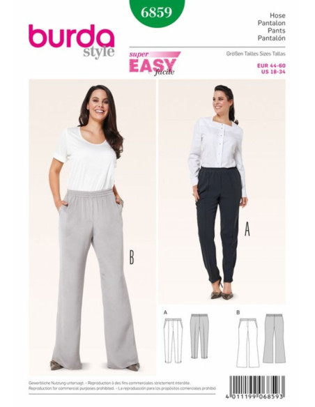Patron de pantalon - Burda 6859