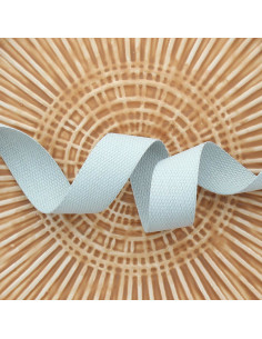 Sangle polyester lurex aspect coton - Gris et argent