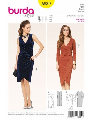 Patron de robe - Burda 6829