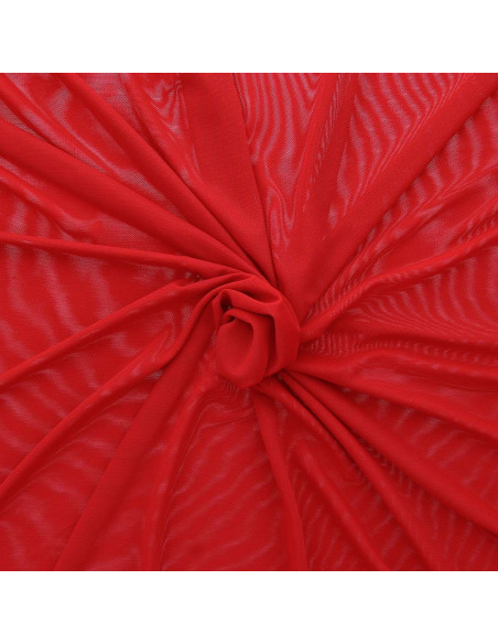 Tissu lingerie Powermesh - Rouge