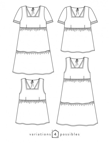 Patron de blouse ou robe Astree - Atelier Scämmit