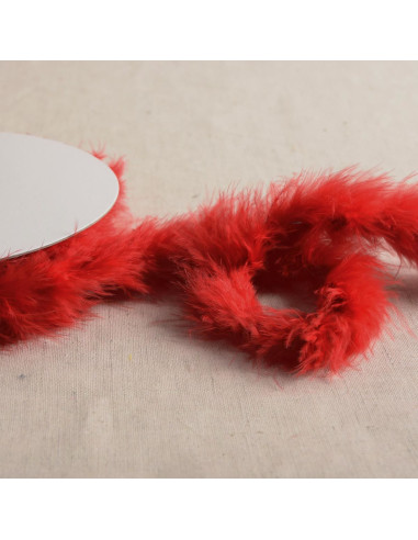 Plumes marabout - Rouleau de 5 m - Rouge