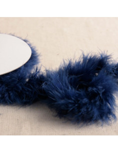 Plumes marabout - Rouleau de 5 m - Bleu marine