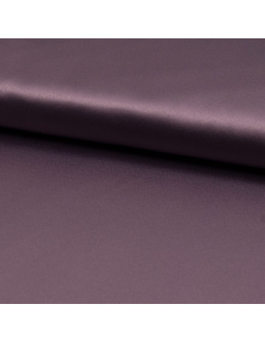 Tissu satin extensible - Mauve