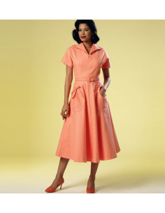 Patron de robe et ceinture - Butterick 6055