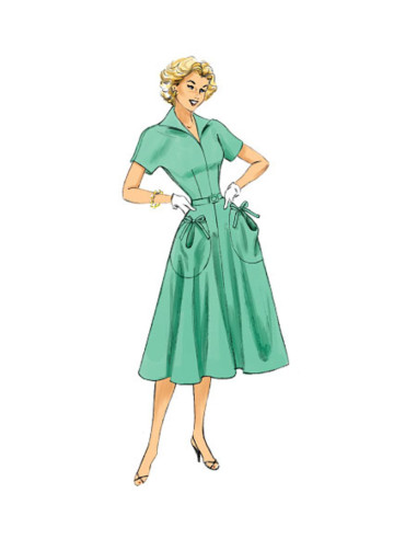 Patron de robe et ceinture - Butterick 6055