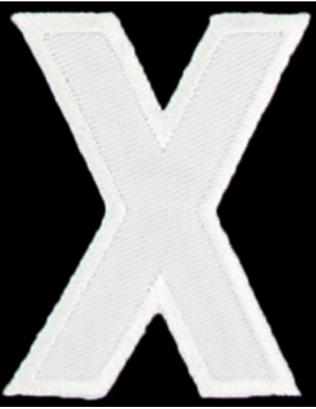 Écusson thermocollant lettre X