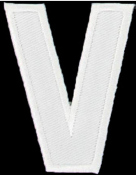 Écusson thermocollant lettre V