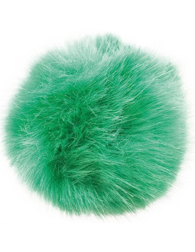 Pompon imitation fourrure 10 cm - Vert