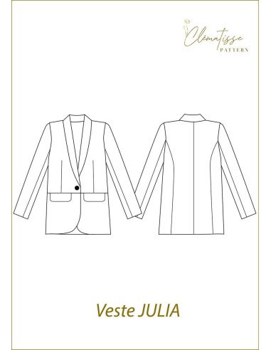 Patron de veste Julia - Clématisse Pattern