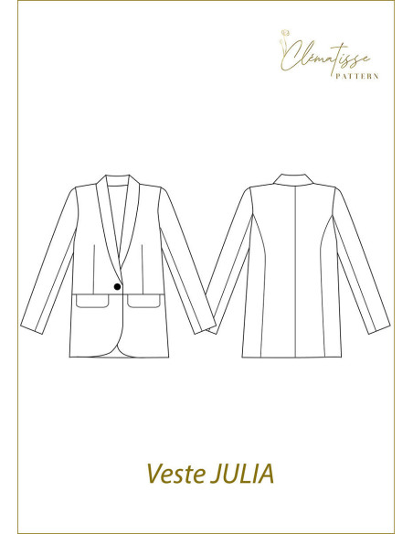 Patron de veste Julia - Clématisse Pattern
