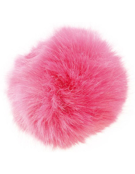 Pompon imitation fourrure 10 cm - Fuchsia
