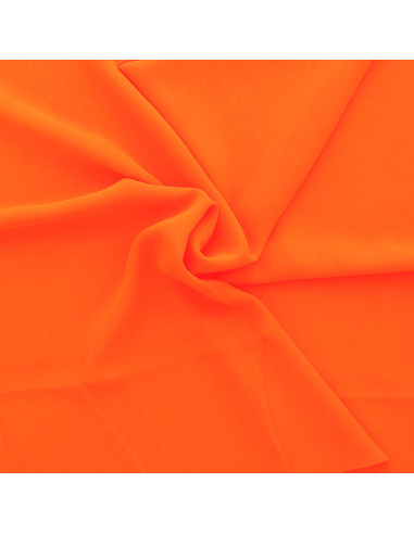 Tissu mousseline - Orange fluo