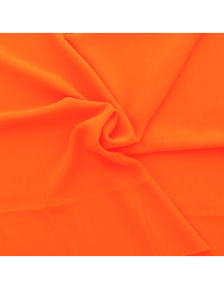 Tissu mousseline - Orange fluo