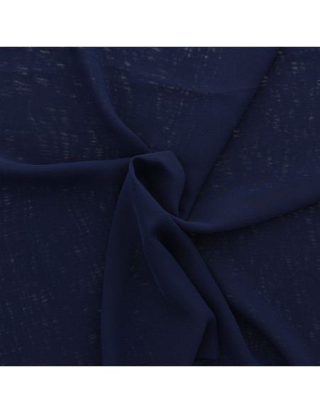 Tissu mousseline - Bleu marine