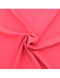 Tissu mousseline - Rose corail