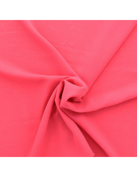 Tissu mousseline - Rose corail