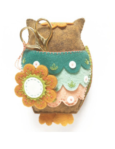 Kit feutrine petit chouette pique épingles et range ciseaux 2