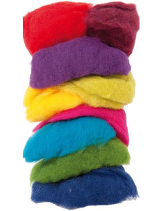 Laine à feutrer multicolore