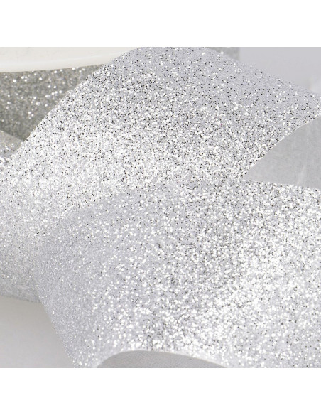 Ruban glitter - Argent
