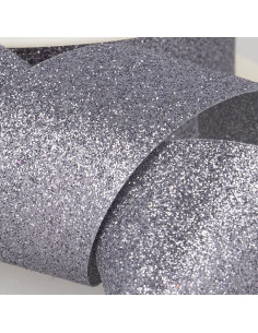 Ruban glitter - Gris foncé