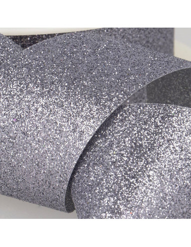 Ruban glitter - Gris foncé