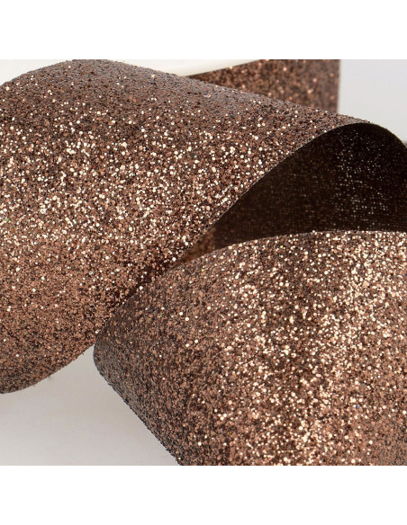 Ruban glitter - Marron