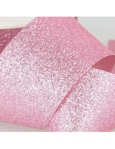 Ruban glitter - Rose
