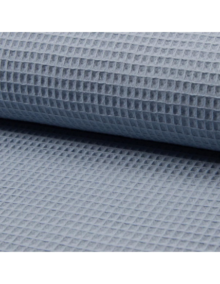 Tissu torchon nid d´abeille - Bleu gris