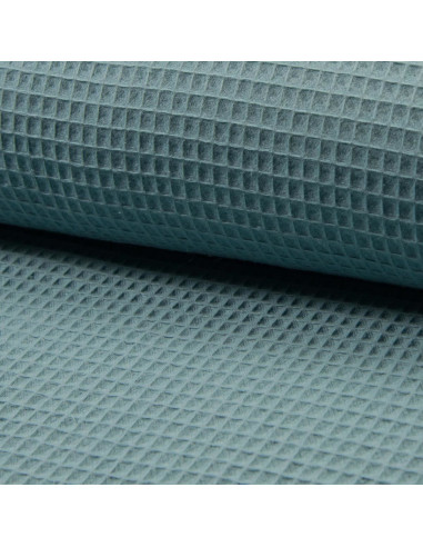 Tissu torchon nid d´abeille - Bleu glacier