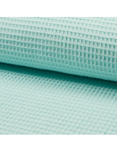 Tissu torchon nid d´abeille - Vert d´eau