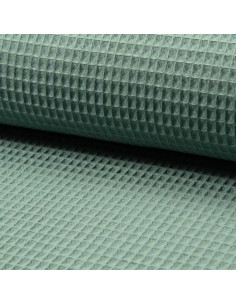 Tissu torchon nid d´abeille - Vert de gris foncé