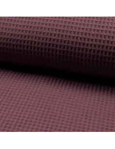 Tissu torchon nid d´abeille - Mauve