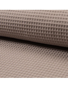 Tissu torchon nid d´abeille - Taupe