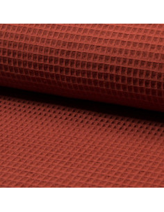 Tissu torchon nid d´abeille - Terracotta