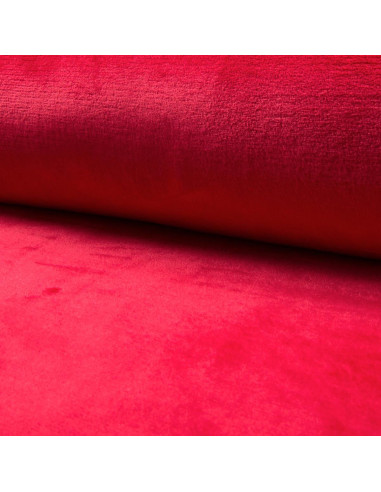 Tissu doudou câlin - Rouge