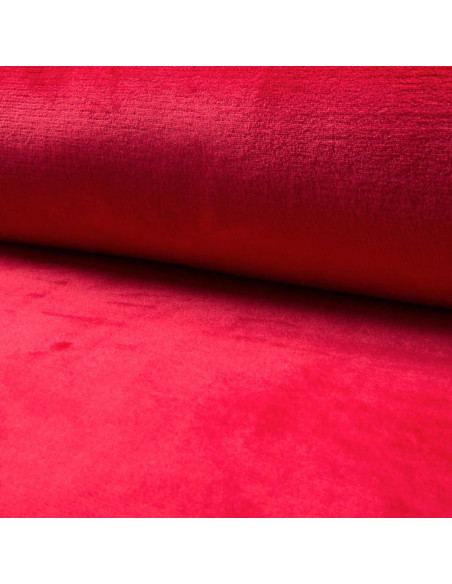 Tissu doudou câlin - Rouge