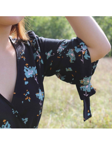 Tissu crêpe de viscose Ocella noir réglisse - Églantine & Zoé