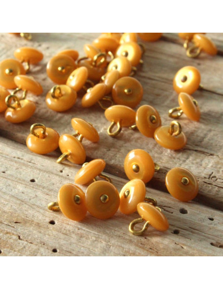 Bouton Perla - Jaune curry