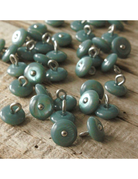 Bouton Perla - Vert sauge