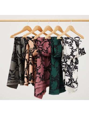 Tissu crêpe de viscose Leia - Écru
