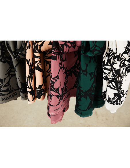 Tissu crêpe de viscose Leia - Écru